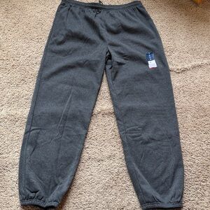 Mission Ridge Large Mens Dark GRAY Pull on Sweatpants Drawstring waist warm NEW